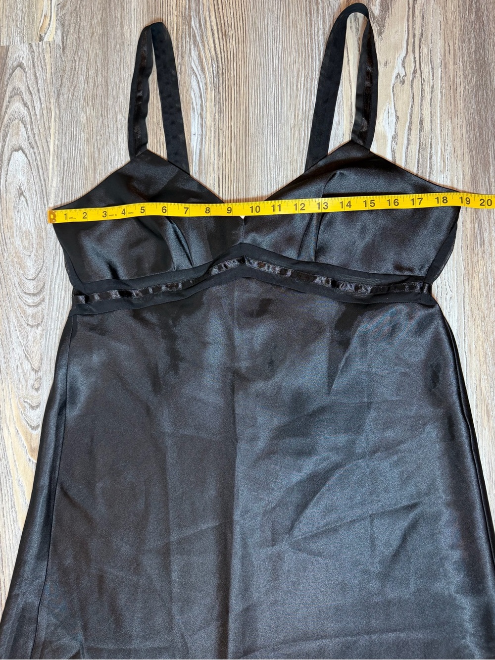 Vintage Intimates by Flora Black Satin Midi Slip/Slip Dress Lingerie Size Large - Picture 7 of 8